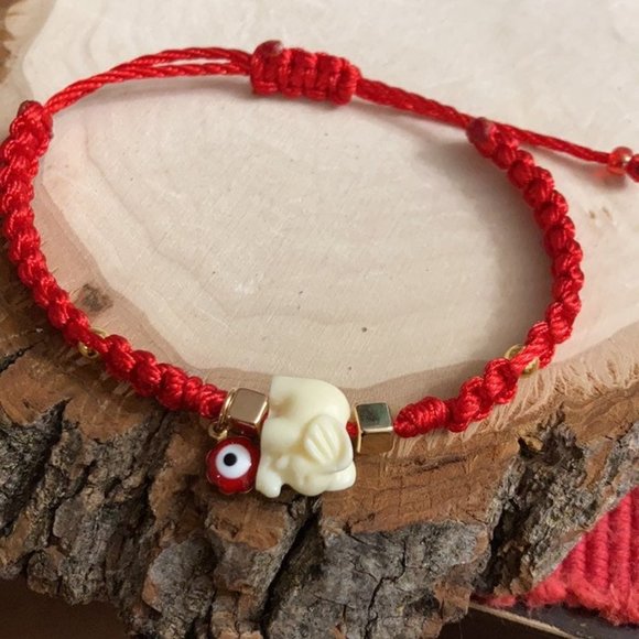 Luamarcuttiewitchy Jewelry - Protection Evil Eye Lucky elephant bracelet